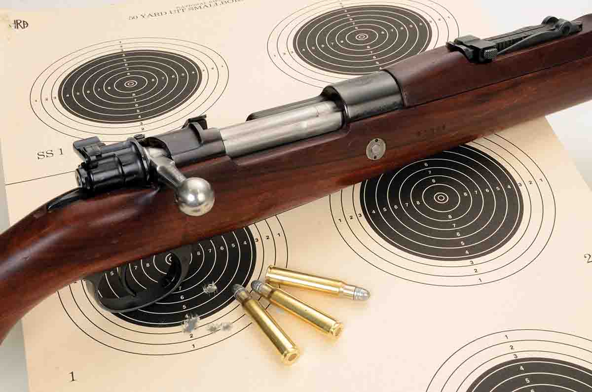 Trail Boss is often used for “squib” loads with good results in rifles such as this Model 1909 Argentine Mauser 7.65x53mm.
